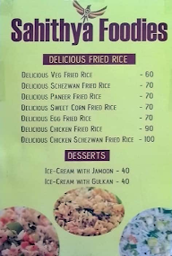 Sahithya Foodies menu 1