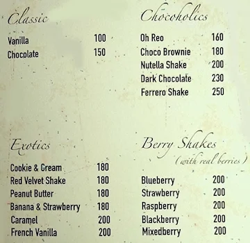 Berrylicious menu 