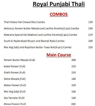 Royal Punjabi Thali menu 1