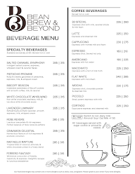 Bean Brew & Beyond menu 4