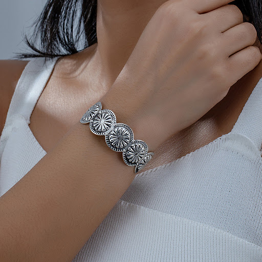 Title 8, Retro Silver Bracelet European And American Ins...
