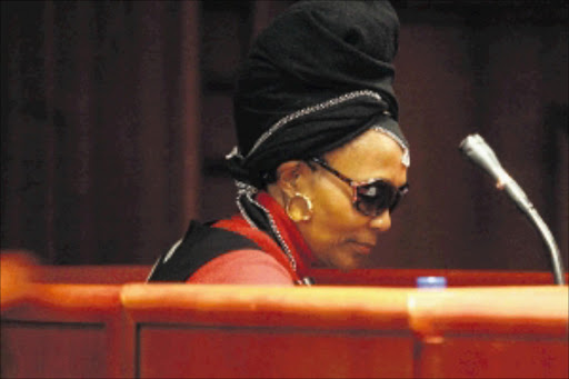 IN THE DOCK: Widow of slain acting judge Patrick Maqubela, Thandi Maqubela, in the Cape Town high court. PHOTO: SHELLEY CHRISTIANS