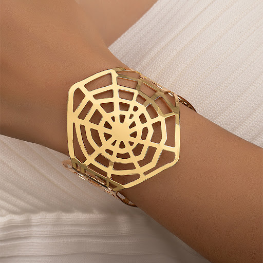 Title 5, Spider Web Design Hollow Bracelet Stylish Jewel...