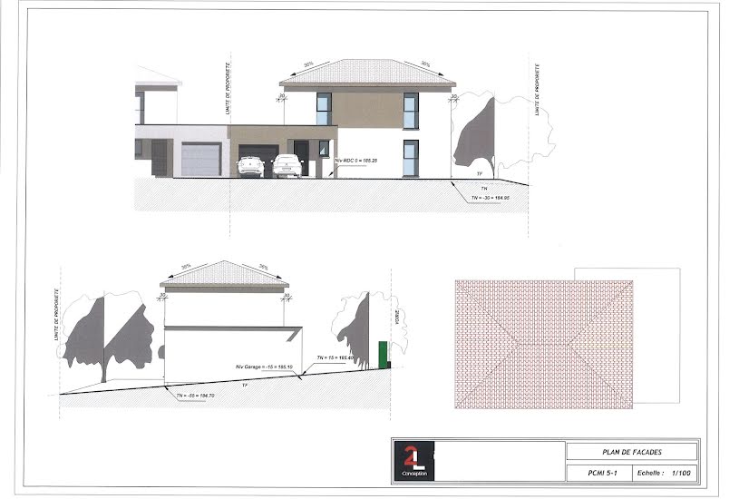  Vente Terrain + Maison - Terrain : 364m² - Maison : 115m² à Décines-Charpieu (69150) 