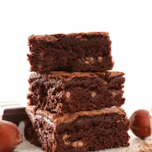 Eggless Hazelnut Brownie