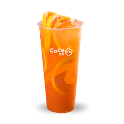 Large Iced Fresh Orange Green Tea