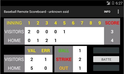 Baseball Remote Scoreboard