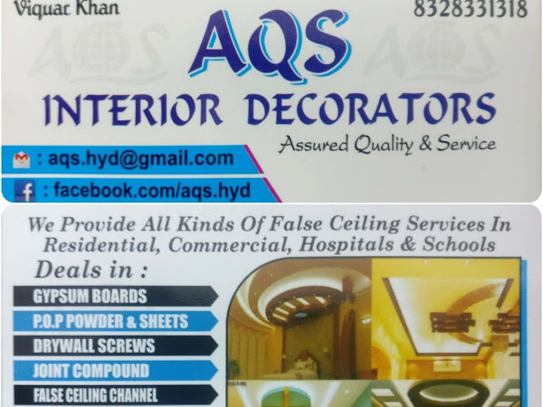Aqs Interior Decorators P O P Gypsum False Ceiling