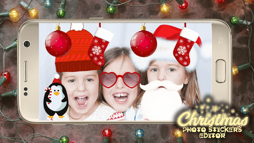 Christmas Photo Sticker Editor Screen 1