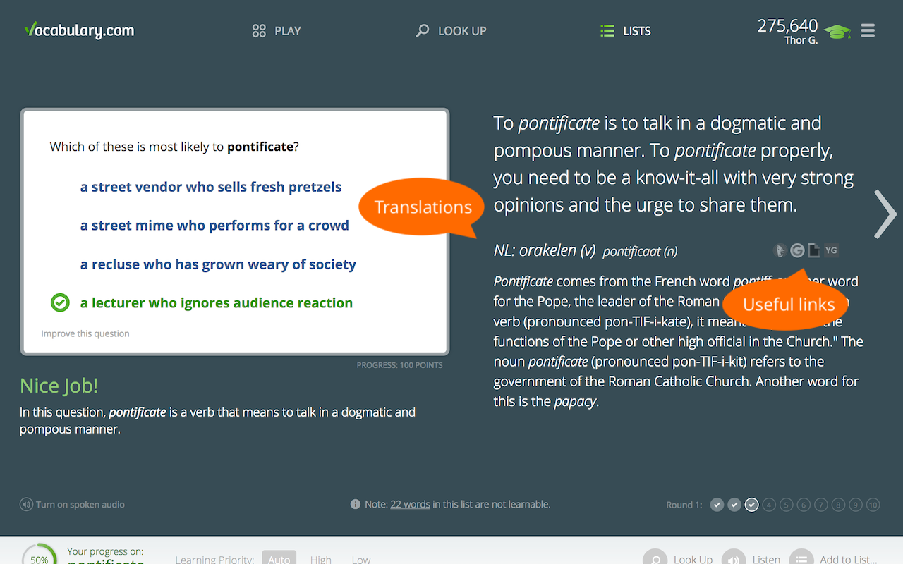 Vocabulary.com Enhancer Preview image 1