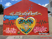 One of two murals in Johannesburg painted by local street artists for the Jungle Oats #LittleActsofHeart campaign. 