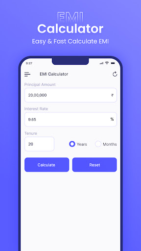 Screenshot Loan EMI Calculator
