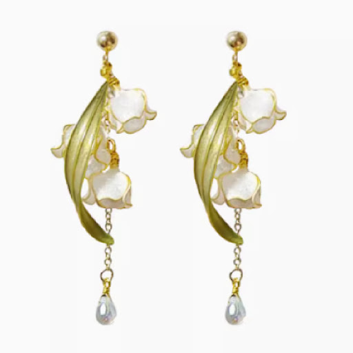 Title 1, Fashionable Long Sterling Silver Earrings, elev...