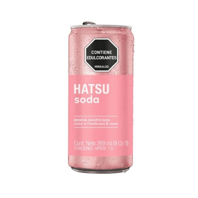 Soda Hatsu Frambuesas y Rosas Lata x 269 ml  