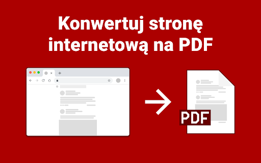 Konwertuj stronę internetową na PDF