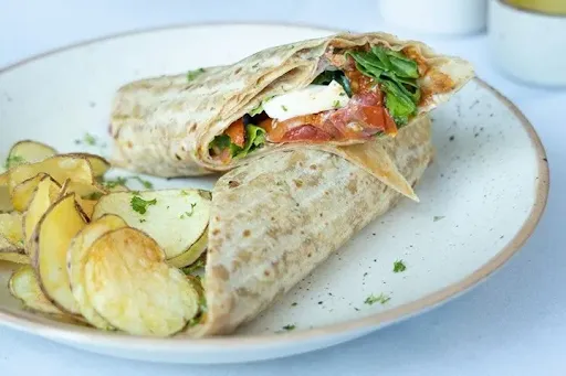 Pesto, Mozzarella And Tomato Cold Wrap