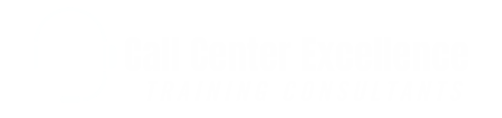 image of the Call Center Excellence logo in white