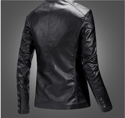 Title 7, Slim Handsome Spring Leather Jacket for Men. Sm...