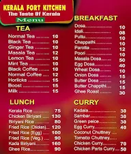 Kerala Fort Kitchen menu 1