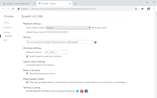 SpeakIt! - Text to speech for Chrome
