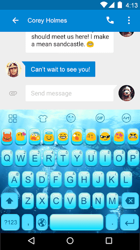 Water Drop-Love Emoji Keyboard