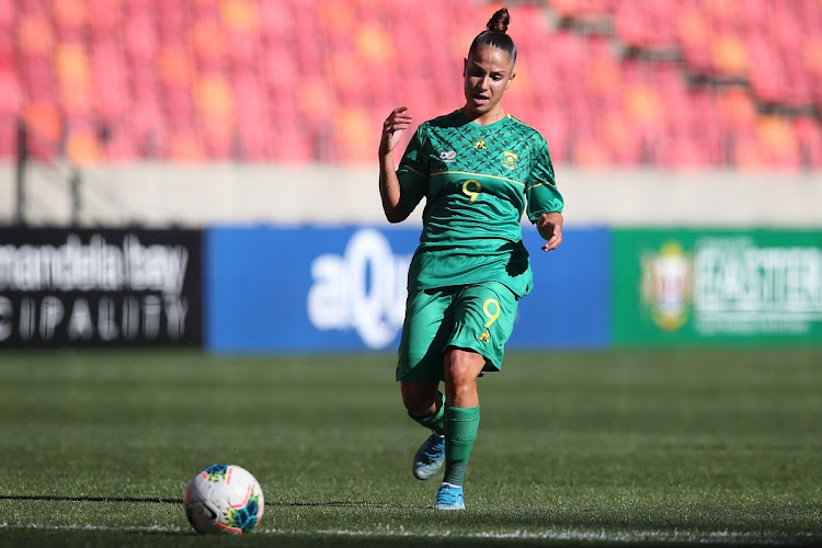 Gabriela Salgado during the Cosafa Women's Championship match against Mozambique at Nelson Mandela Bay Stadium on October 4 2021.