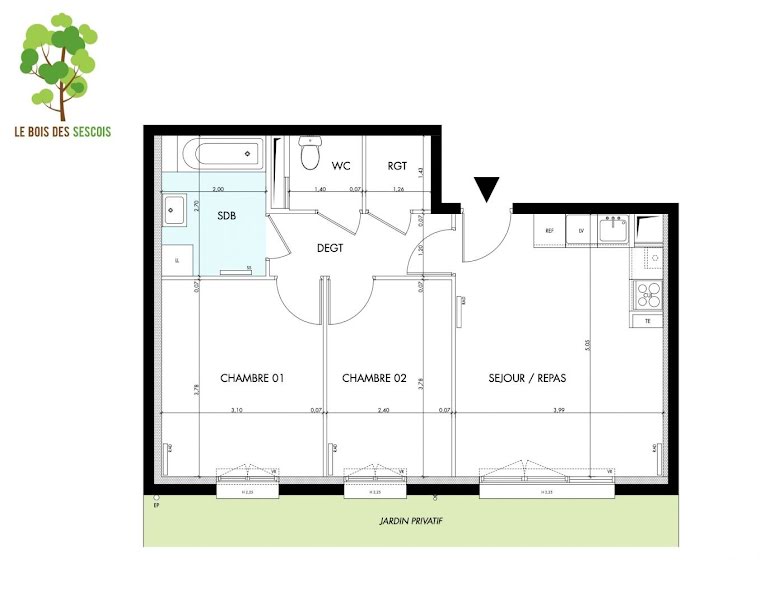 Vente appartement 3 pièces 53 m² à Bois-le-Roi (77590), 257 664 €