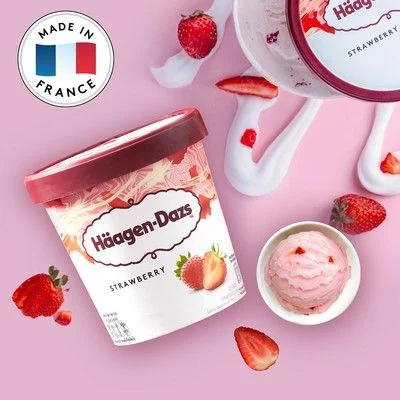 Strawberry Ice Cream (473ml)