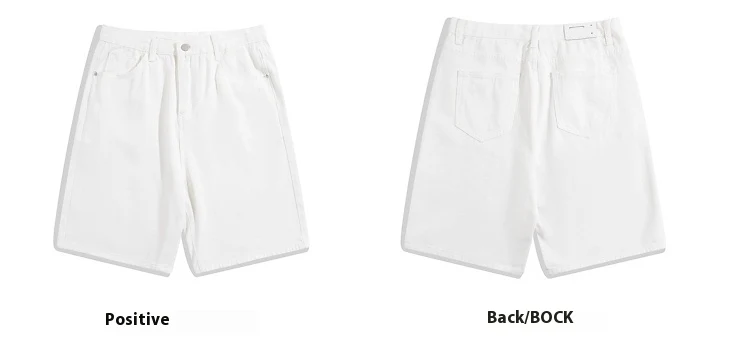 Lässige Denim-Shorts für Herren, einfarbig, Five-Pocket-Stil, gerader Schnitt. Bequeme Shorts für den Alltag, ideal für einen entspannten, modischen Look.