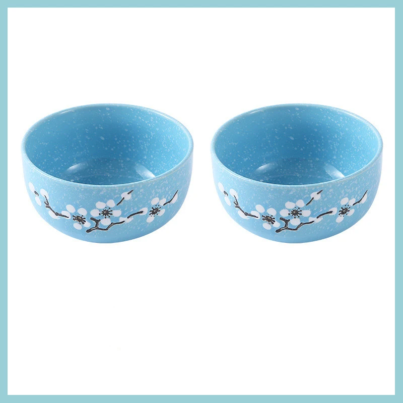 Japanese Ceramic Baby Bowl with Plum Blossom Design, Cute and Creative Small Bowl for Household Tableware, Perfect for C