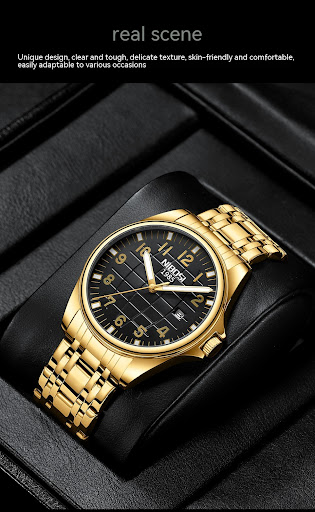 Title 6, Fashion Simple Stainless Steel Mens Watch Lumi...