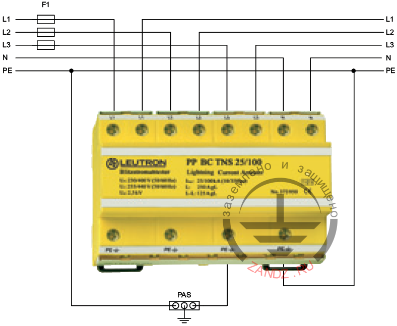 Figure 4 - SPD connection diagram