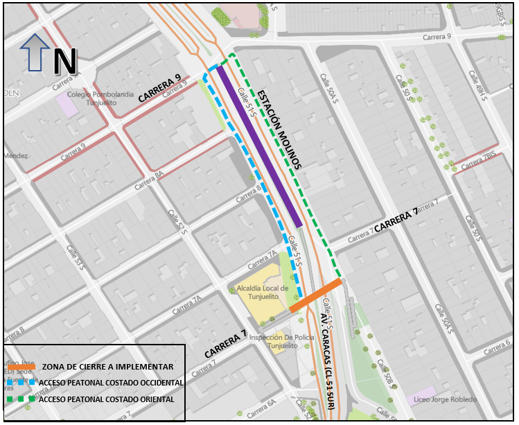 Mapa 3. Manejo Peatonal.