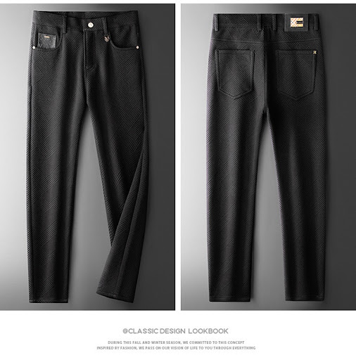 Title 4, Muške jesenje i zimske džakard casual pantalone...