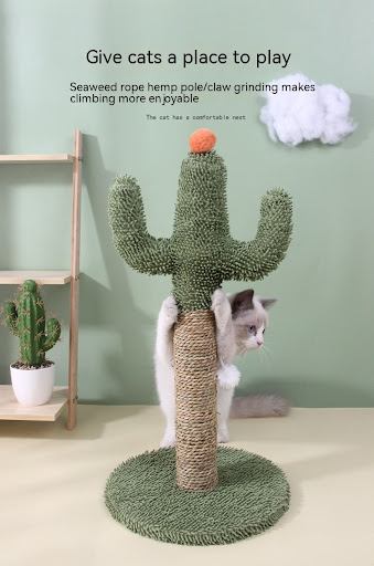 Title 4, Sisal cactus cat climbing frame toy. Provides a...
