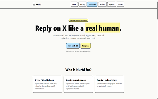 NurAi - AI Comment & Reply Generator for X (Twitter) screenshot 2