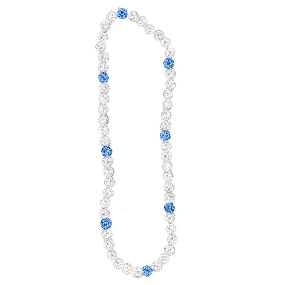 Heren kleurrijke strass kralen ketting, modieus sport sieraad. Verfraai je outfit met dit trendy accessoire voor sport en een casual look.
