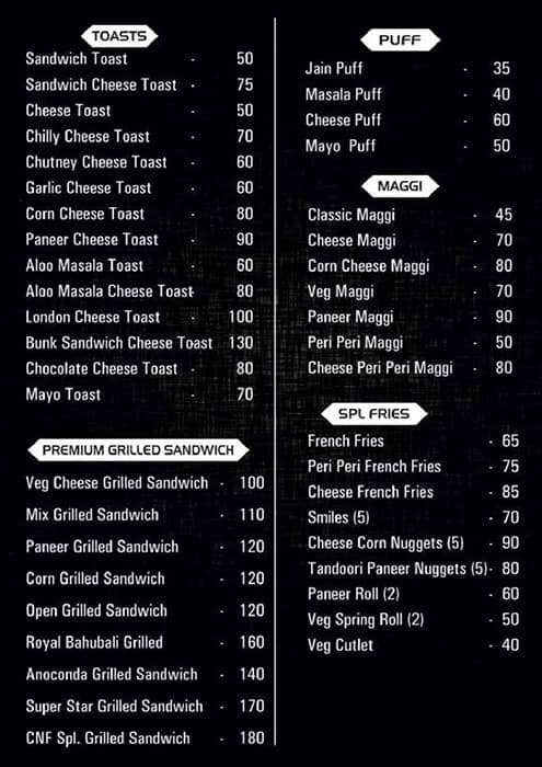 Chaat N Fries menu 