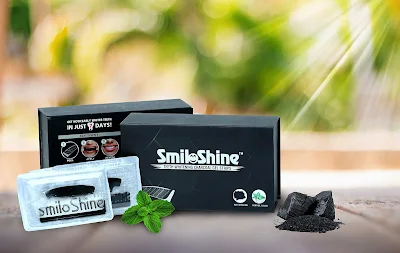 SmiloShine Teeth Whitening Charcoal Gel Strips 1x7s