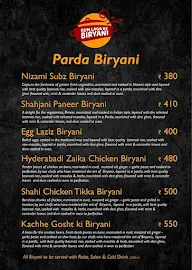 Dum Laga Ke Biryani menu 1