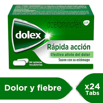 Dolex Acetaminofén 500 mg Gsk Caja x 24 Tabletas  