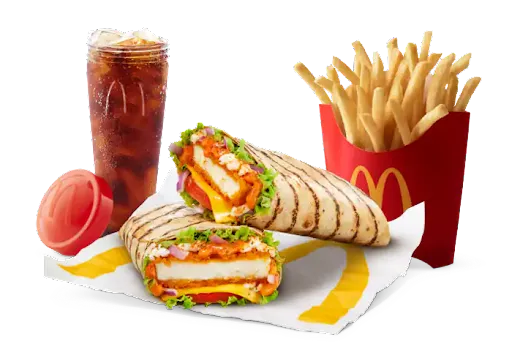 McSaver Piri Piri Big Spicy Wrap Paneer Meal