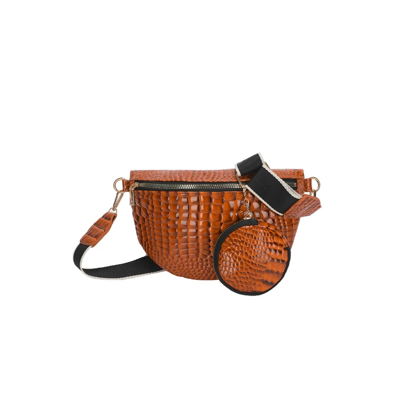 All-match Ins-reliëf crossbody schoudertas. Unieke borsttas met één schouderband, ideaal voor dagelijks gebruik en veelzijdig.
