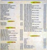 Shri Shankar Vilas menu 1