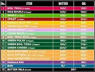 Raju Omelette menu 2