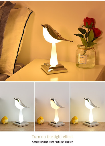 Title 6, Slaapkamer nachtlampje vogel vierkant opladen t...