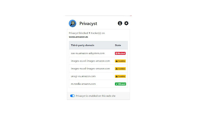 Privacyst chrome extension