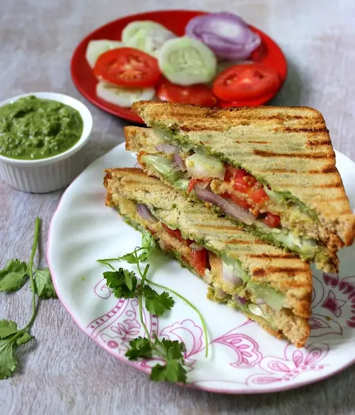 Vegetable Grilled Cheese Lettuce Sandwich