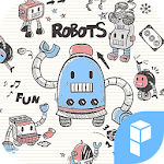 Doodle Robot Launcher theme Apk