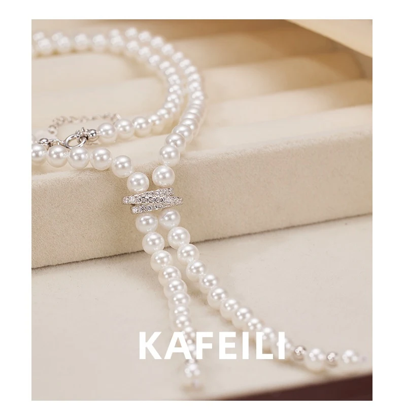 Title 5, Collier Y en argent sterling 925, design fémini...